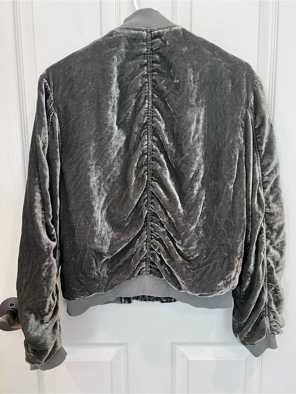 Free People Velvet Bomber Jacket